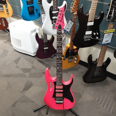 JEM Junior Steve Vai Signature Electric Guitar with Vine Inlay - Pink